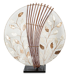 Настольная лампа из перламутра и дерева на подставке Indonesian Petal варинант исполнения - 3 | Loft Concept в Омске
