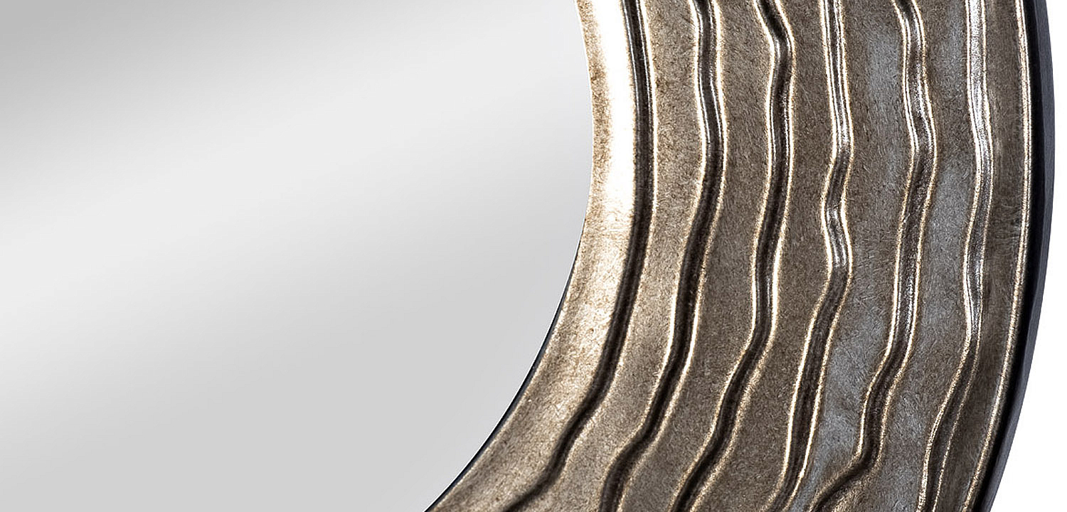 Зеркало Waves Dark Silver Oval Mirror Зеркало Waves Dark Silver Oval Mirror - Loft-Concept в Омске