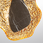 Бра с волнообразным стеклянным плафоном и вставкой из мрамора Liquid Stone варинант исполнения - 10 | Loft Concept в Омске