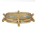 Чаша с орнаментом на ножках в виде бронзовых ангелов Eden Garden варинант исполнения - 1 | Loft Concept в Омске