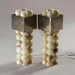 Настольная лампа с основанием из 24 выточенных сферических камней Through Stone варинант исполнения - 3 | Loft Concept в Омске