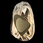 Бра овальное из стекла с золотым элементом Flow Texture  варинант исполнения - 1 | Loft Concept в Омске