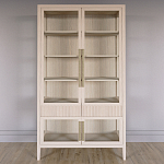 Витрина Primo со стеклянными фасадами и 2 ящиками Светлый дуб варинант исполнения - 1 | Loft Concept в Омске