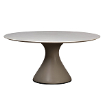 Стол обеденный круглый мраморный на бежевом основании Valedmir варинант исполнения - 1 | Loft Concept в Омске