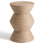 Приставной стол с отделкой из джута Juti D30 см варинант исполнения - 1 | Loft Concept в Омске