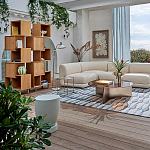 Приставной столик из массива манго Tom-tom Grey варинант исполнения - 4 | Loft Concept в Омске