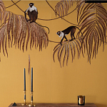 Обои с вышивкой ручной работы Étienne Original colourway on wool sateen варинант исполнения - 5 | Loft Concept в Омске