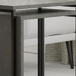 Комплект из 2-х приставных столов серого цвета из дерева ZIGOSH RETRO GREY варинант исполнения - 4 | Loft Concept в Омске