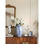 Ваза фарфоровая с узким горлышком и синими цветочными мотивами Independence варинант исполнения - 5 | Loft Concept в Омске