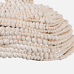 Подвесной светильник в виде купола декорированный белыми деревянными бусинами White Wooden Beads Hanging Lamp варинант исполнения - 3 | Loft Concept в Омске