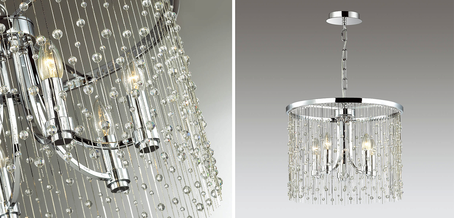 Люстра Hailstorm Rain Chandelier chrome Люстра Hailstorm Rain Chandelier chrome - Loft-Concept в Омске