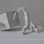 Скульптура «Окаменелый рост», Белый объект варинант исполнения - 2 | Loft Concept в Омске