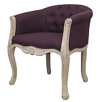 Кресло низкое в стиле прованс Louis French Armchair violet flax варинант исполнения - 2 | Loft Concept в Омске