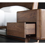 Прикроватный деревянный столик с 2-мя ящиками Moon Walnut Furniture варинант исполнения - 11 | Loft Concept в Омске