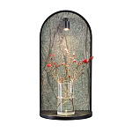 Настенный светильник зеленого цвета с черной рамкой овальной формы с полкой Herbarium  варинант исполнения - 6 | Loft Concept в Омске