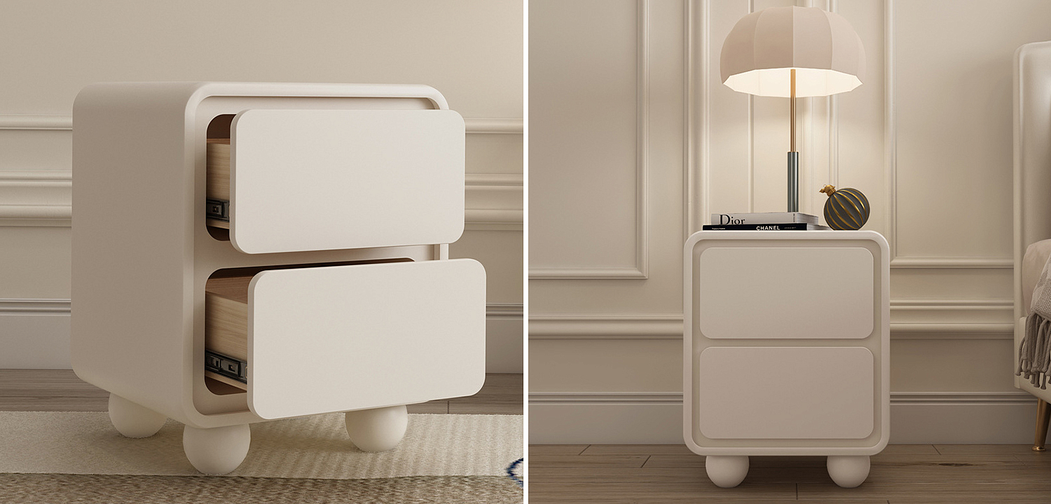Тумба Cobb Beige Nightstand Тумба Cobb Beige Nightstand - Loft-Concept в Омске