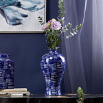 Ваза из фарфора сине-белого цвета Blue & White Ornament  варинант исполнения - 5 | Loft Concept в Омске
