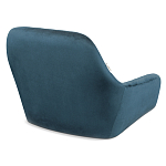 Барный стул со спинкой и подлокотниками на 4-х металлических ножках Douglas Rhombus Синий Велюр варинант исполнения - 3 | Loft Concept в Омске