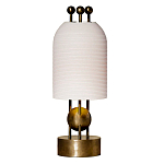 Настольная лампа в виде фонаря с белым фактурным абажуром Echoes of Light варинант исполнения - 1 | Loft Concept в Омске