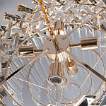 Люстра многоярусная с переплетенными металлическими элементами черного и золотого цвета и прозрачными хрустальными подвесками Empire Chandelier Crystal варинант исполнения - 10 | Loft Concept в Омске