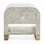Тумбочка прикроватная с ящиком Tofino White Bone Inlay  Bedside Cabinet   варинант исполнения - 1 | Loft Concept в Омске