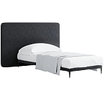 Кровать с большим мягким изголовьем Unity Grey Bed варинант исполнения - 7 | Loft Concept в Омске