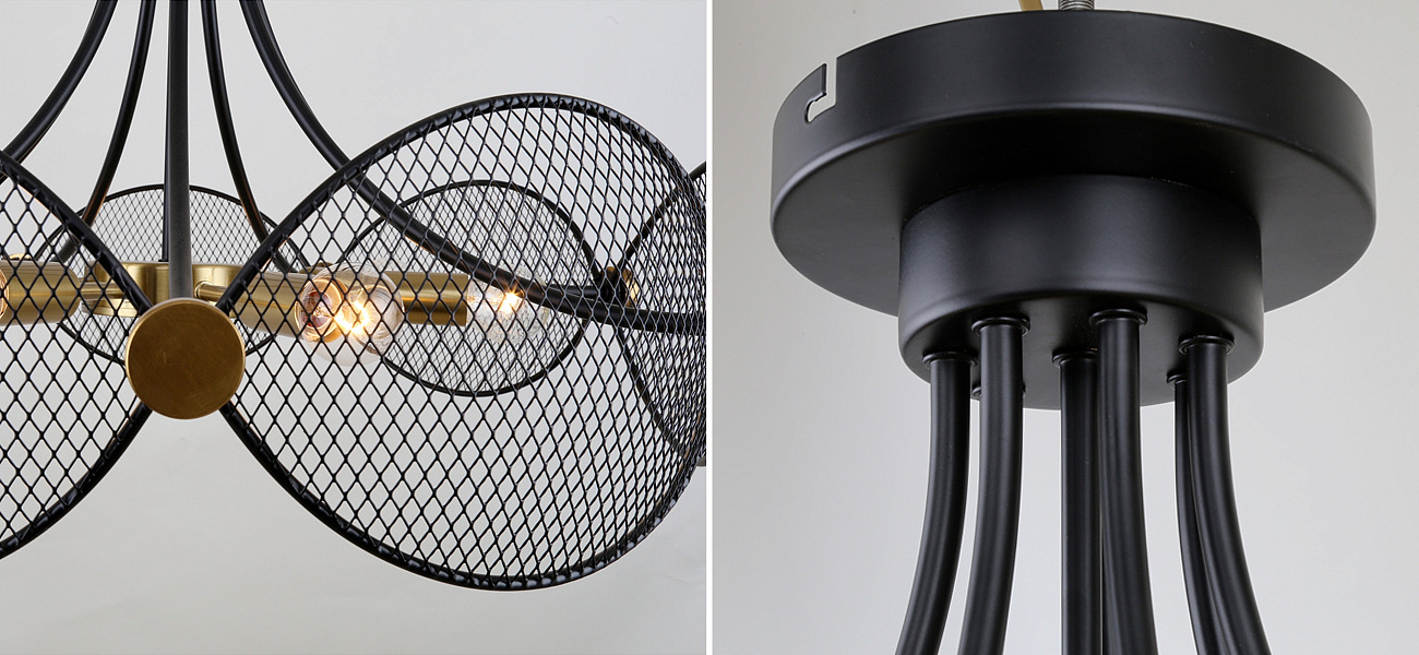 Черная люстра с латунными вставками Mosquitoes Caster Черная люстра с латунными вставками Mosquitoes Caster - Loft-Concept в Омске