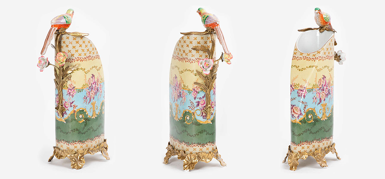 Ваза фарфоровая с фигуркой птички Print Ваза фарфоровая с фигуркой птички Print - Loft-Concept в Омске