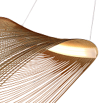 Подвесной светильник фигурный из деревянных прутьев Ecofriendly Light Source варинант исполнения - 4 | Loft Concept в Омске