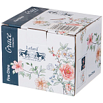 Кружка фарфоровая синяя с цветочным принтом 470 мл Flower Porcelain Collection варинант исполнения - 2 | Loft Concept в Омске