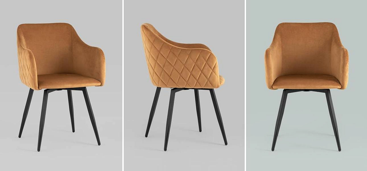 Стул Вращающийся Nika Chair Оранжевый Цвет Стул Вращающийся Nika Chair Оранжевый Цвет - Loft-Concept в Омске