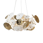 Люстра с белыми и золотистыми цветами Dahlia Flowers Lamp варинант исполнения - 2 | Loft Concept в Омске