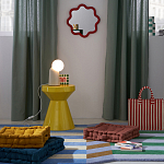 Настенное зеркало с волнистой рамой Mune Mirror Red варинант исполнения - 7 | Loft Concept в Омске