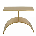 Дизайнерский журнальный стол золотой на полукруглом основании Wecaben варинант исполнения - 2 | Loft Concept в Омске