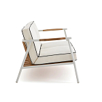 Садовый 2-х местный диван с подлокотниками из тика White варинант исполнения - 3 | Loft Concept в Омске