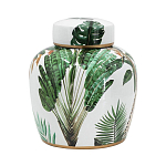 Ваза с крышкой фарфоровая с ручной росписью Leopard Collection  варинант исполнения - 1 | Loft Concept в Омске