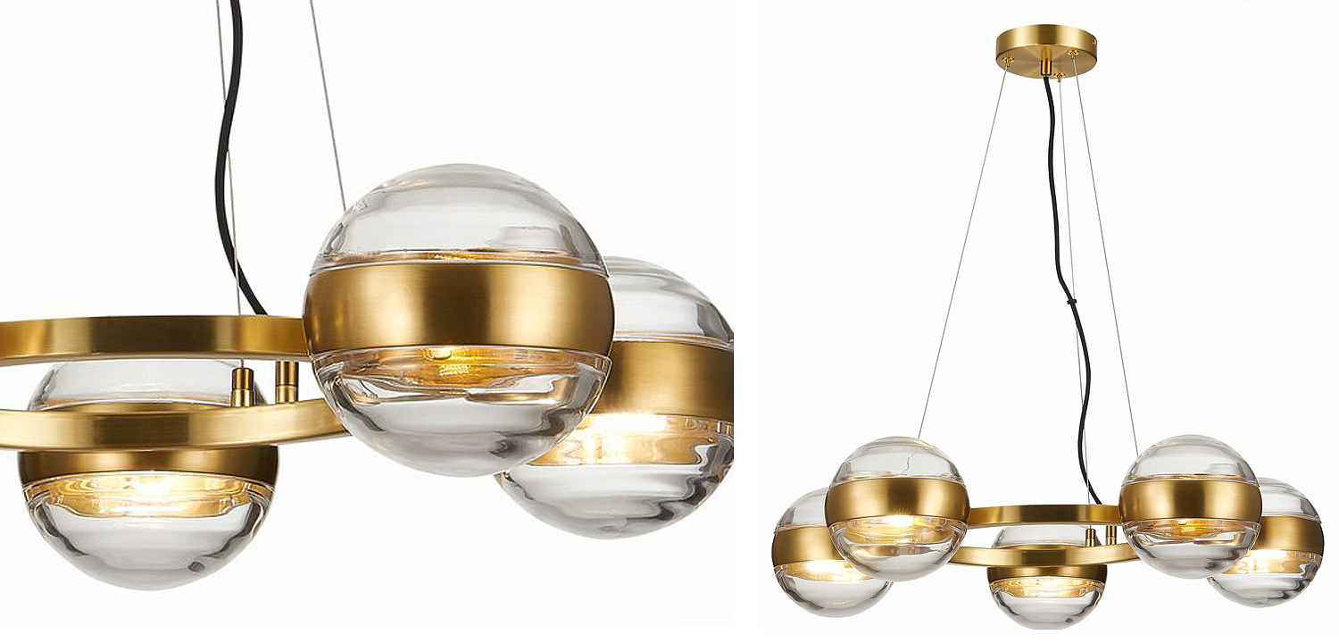 Люстра Leandra Chandelier 5 Balls Люстра Leandra Chandelier 5 Balls - Loft-Concept в Омске