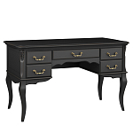 Стол рабочий черный из массива бука с 5-ю ящиками Black Provence варинант исполнения - 1 | Loft Concept в Омске