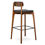 Барный стул из массива ясеня с обивкой из рогожки Elegant Ash варинант исполнения - 4 | Loft Concept в Омске