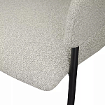 Стул мягкий с подлокотниками Chair Gray Upholstery Boucle варинант исполнения - 7 | Loft Concept в Омске