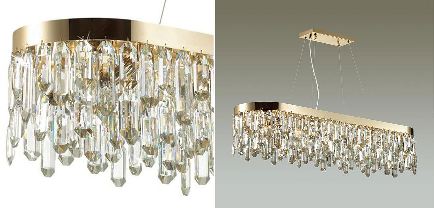 Люстра Crystal Polyhedrons Linear Gold Люстра Crystal Polyhedrons Linear Gold - Loft-Concept в Омске