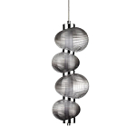 Подвесной светильник с 4-мя рифлеными стеклянными шарами Marcelh Light варинант исполнения - 1 | Loft Concept в Омске