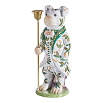 Подсвечник в виде собачки из фарфора с бронзовыми элементами Eden Garden варинант исполнения - 2 | Loft Concept в Омске