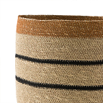 Плетеная корзина в полоску Okiro Wicker Basket варинант исполнения - 3 | Loft Concept в Омске