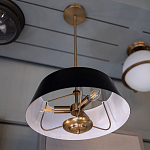 Подвесной светильник с конусовидным металлическим абажуром черного цвета Kichler варинант исполнения - 9 | Loft Concept в Омске