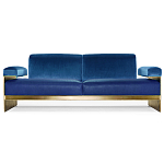 Эксклюзивный Диван в стиле Арт-деко Phoenix с элегантными латунными элементами  варинант исполнения - 4 | Loft Concept в Омске