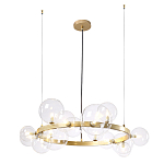 Люстра круглая подвесная с 15-ю прозрачными шарообразными плафонами из стекла Iona chandelier варинант исполнения - 2 | Loft Concept в Омске