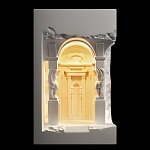 Встраиваемый в стену гипсовый светильник под покраску с колоннами и арками в античном стиле Antiquity Athena варинант исполнения - 9 | Loft Concept в Омске