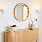 Зеркало круглое в раме из ротанга Wickerwork варинант исполнения - 4 | Loft Concept в Омске