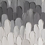 Панно декоративное с ручной росписью Gray Strokes варинант исполнения - 2 | Loft Concept в Омске